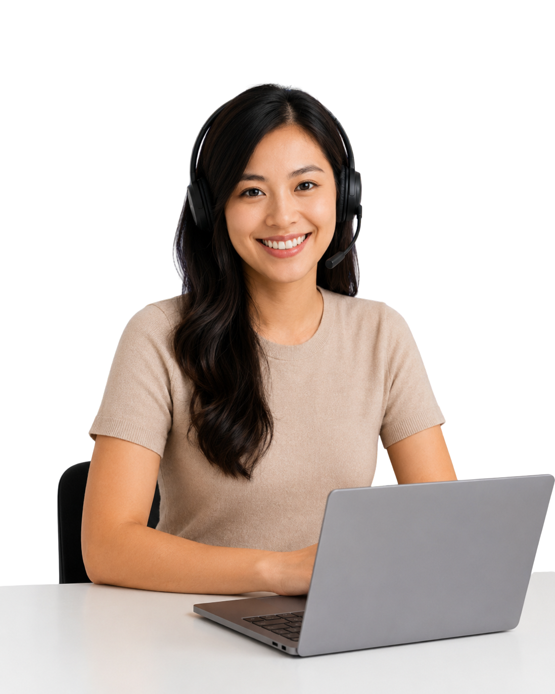 VIA support specialist working with a client