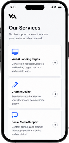VIA services overview on mobile